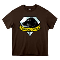 Chocolate Brown diamond dogs classic Heavy Core Tee - artisFamous