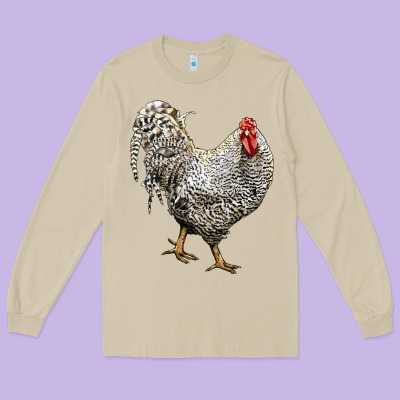 Dominique Rooster Long Sleeve Tee Designed By Lillyallendesigns