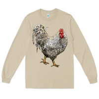 Mushroom dominique rooster Long Sleeve Tee - LillyAllenDesigns