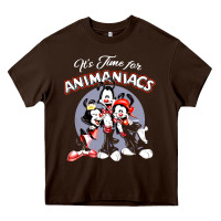 Chocolate Brown it’s time for animaniacs Heavy Core Tee - artisFamous