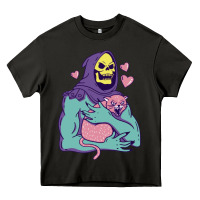 Asphalt skeletor's hug cat Heavy Core Tee - artisFamous