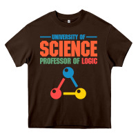 Chocolate Brown UNIVERSITY OF SCIENCE PROFESSOR OF LOGIC Heavy Core Tee - artisFamous