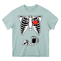 Arona dad skeleton halloween beer pizza Heavy Core Tee - artisFamous