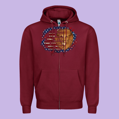 Dad The Man American Flag Zipper Hoodie Designed By Jasminsmagicworld