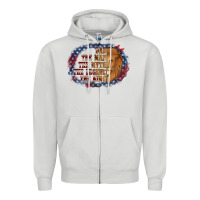 Dove Grey dad the man american flag Zipper Hoodie - Jasminsmagicworld