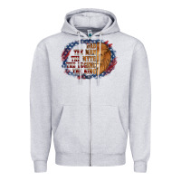 Heather Grey dad the man american flag Zipper Hoodie - Jasminsmagicworld