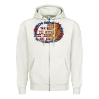 Oatmeal Heather dad the man american flag Zipper Hoodie - Jasminsmagicworld