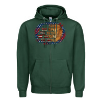 Sports Green dad the man american flag Zipper Hoodie - Jasminsmagicworld