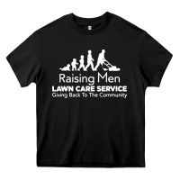Raising Men Lawn Care Heavy Core Tee | Teevron