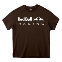 Chocolate Brown red racing Heavy Core Tee - artisFamous