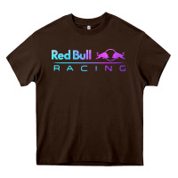 Chocolate Brown red racing Heavy Core Tee - artisFamous