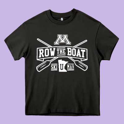 Row The Boat Minnesota Heavy Core Tee Designed By Artisfamous