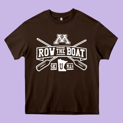 Row The Boat Minnesota Heavy Core Tee Designed By Artisfamous