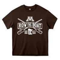 Chocolate Brown row the boat minnesota Heavy Core Tee - artisFamous