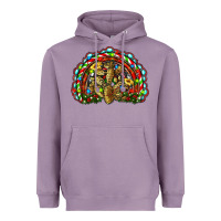 Lavender christmas rainbow with leopard cactus Heavyweight Hoodie - RanaPortraitStore