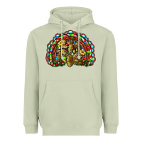 Matcha christmas rainbow with leopard cactus Heavyweight Hoodie - RanaPortraitStore