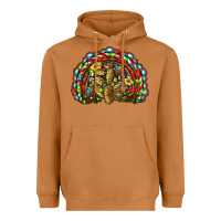 Meerkat christmas rainbow with leopard cactus Heavyweight Hoodie - RanaPortraitStore
