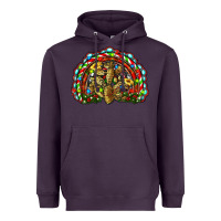 Plum christmas rainbow with leopard cactus Heavyweight Hoodie - RanaPortraitStore