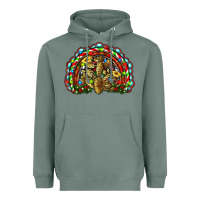 Sage christmas rainbow with leopard cactus Heavyweight Hoodie - RanaPortraitStore