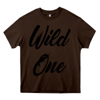 Chocolate Brown wild one Heavy Core Tee - artisFamous