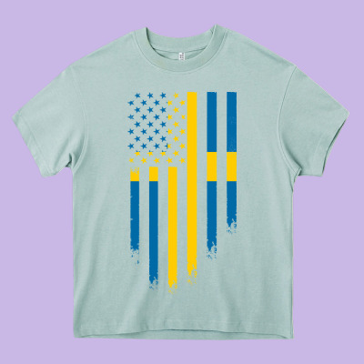 Sweden Swedish Roots American Flag | Canadian Roots Heavy Core Tee Designed By Artisfamous