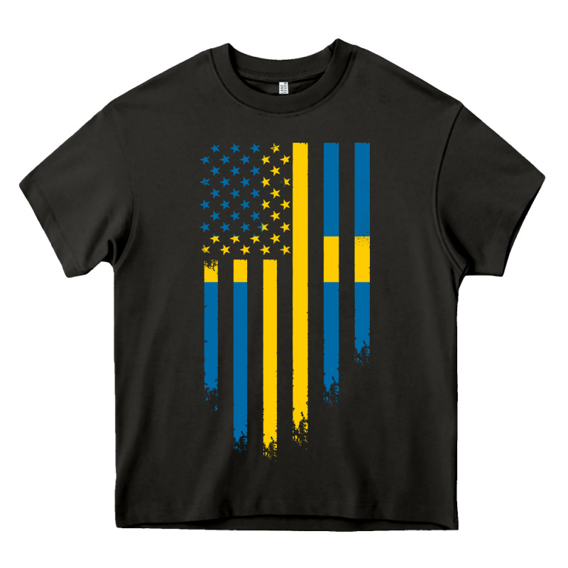 Sweden Swedish Roots American Flag | Canadian Roots Heavy Core Tee by artisFamous | Teevron