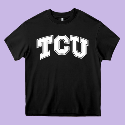 Tcu Heavy Core Tee Designed By Artisfamous