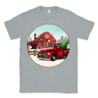 Heather Grey Christmas farm Christmas Classic Tee - BarkalooDesign