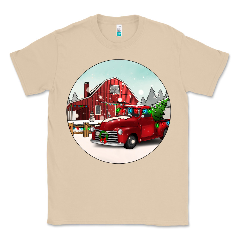 Christmas Farm Christmas Classic Tee by BarkalooDesign | Teevron