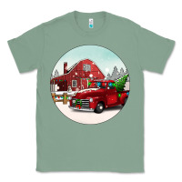 Sage Christmas farm Christmas Classic Tee - BarkalooDesign