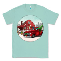 Seafoam Christmas farm Christmas Classic Tee - BarkalooDesign