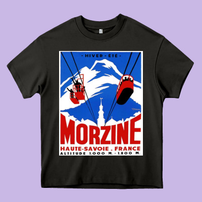 Savoie France Blue Heavy Core Tee Designed By Artisfamous