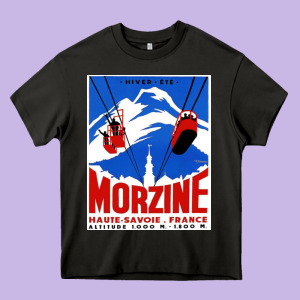 Savoie France Blue Heavy Core Tee Designed By Artisfamous