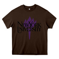 Chocolate Brown New York University Heavy Core Tee - artisFamous
