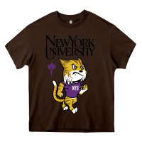 Chocolate Brown New York University Heavy Core Tee - artisFamous