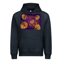 Navy halloween leaves tool leather backround Urban Hoodie - RanaPortraitStore