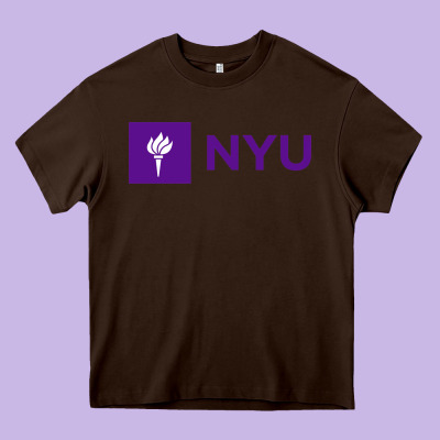 Nyu New York University Purple Heavy Core Tee Designed By Artisfamous