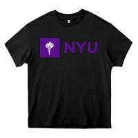 Black nyu new york university purple Heavy Core Tee - artisFamous
