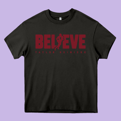 Taylor Heinicke Believe Heavy Core Tee Designed By Artisfamous