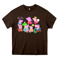 Chocolate Brown Peppa Pig Heavy Core Tee - artisFamous