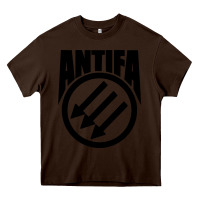 Chocolate Brown anti blue check action Heavy Core Tee - artisFamous