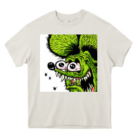Cream rat fink Heavy Core Tee - artisFamous