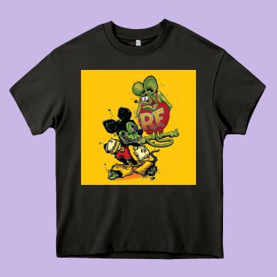 Rat Fink 02 Heavy Core Tee Designed By Artisfamous