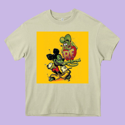 Rat Fink 02 Heavy Core Tee Designed By Artisfamous