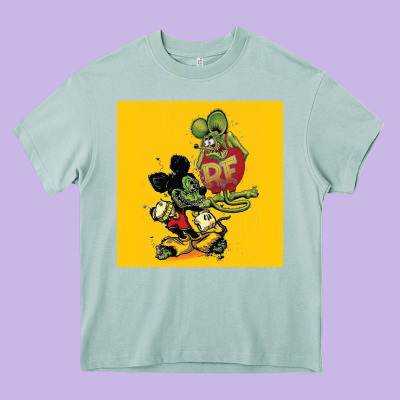 Rat Fink 02 Heavy Core Tee Designed By Artisfamous