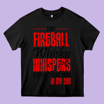 Fireball Whisky Whispers Heavy Core Tee Designed By Artisfamous