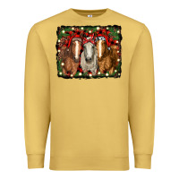 Antique Gold Christmas horses Premium Sweatshirt - RanaPortraitStore