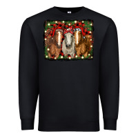 Black Christmas horses Premium Sweatshirt - RanaPortraitStore