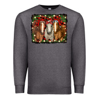 Charcoal Heather Christmas horses Premium Sweatshirt - RanaPortraitStore