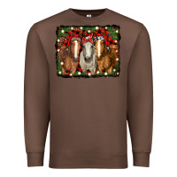 Chestnut Christmas horses Premium Sweatshirt - RanaPortraitStore